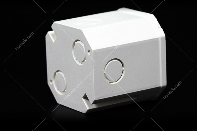 中财(zhongcai pipes)管配件八角灯头盒d75×75×75白pvc-u硬质聚氯