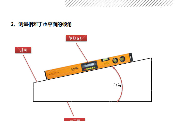 萊賽(laser)數字水平尺數字顯示屏自動校準360 °全周角度激光提示